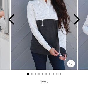 Nursing Queen Speckled White and Dark Gray Hoodie